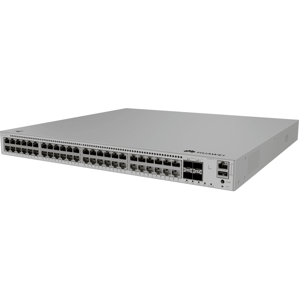 Switches PoEHUAWEIS310-48HP4XSwitch Administrable Capa 3 48 Puertos Gigabit PoE+ 849W 4 SFP+ 10G PoE Perpetuo Sin Licencias Huawei S310 - 48HP4X - SILYMX