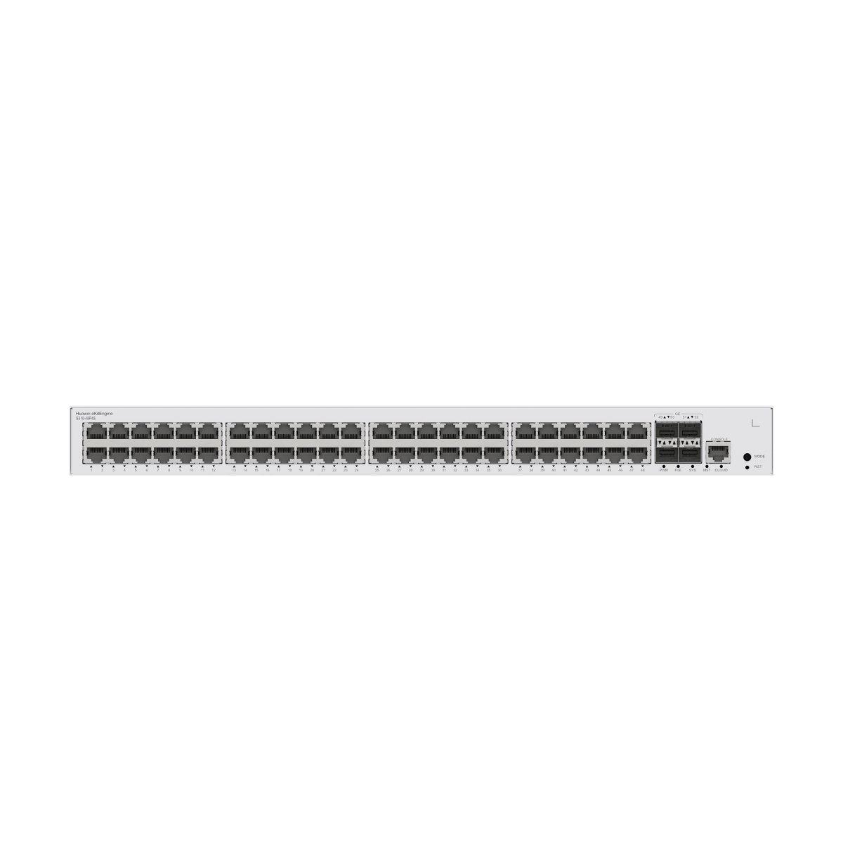 Switches PoEHUAWEIS310-48P4SSwitch Administrable Capa 3 48 Puertos Gigabit PoE+ 380W 4 SFP Uplink Huawei S310 - 48P4S - SILYMX