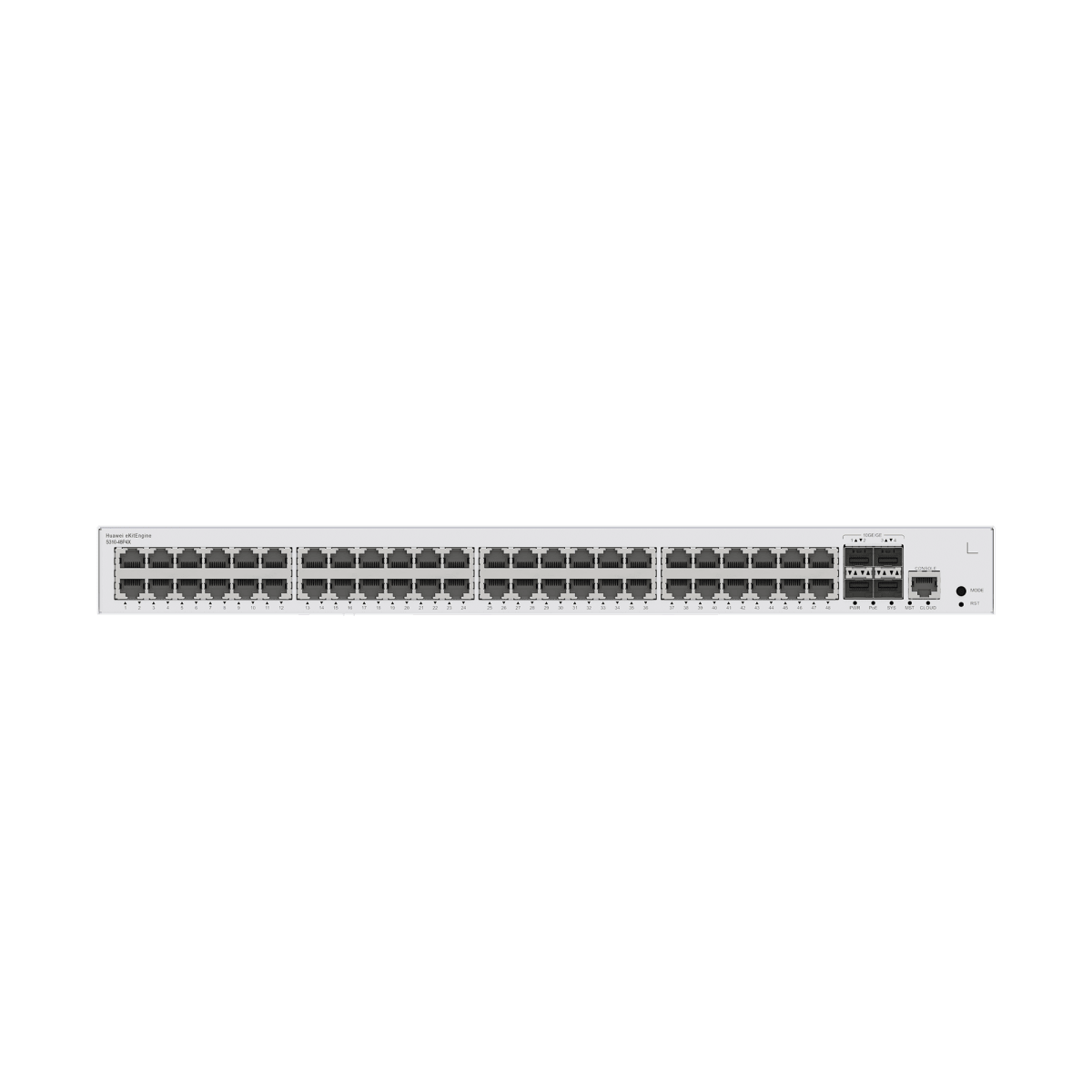 Switches PoEHUAWEIS310-48P4XSwitch Administrable Capa 3 48 Puertos Gigabit PoE+ 380W 4 SFP+ 10GE Uplink iStack Huawei S310 - 48P4X - SILYMX