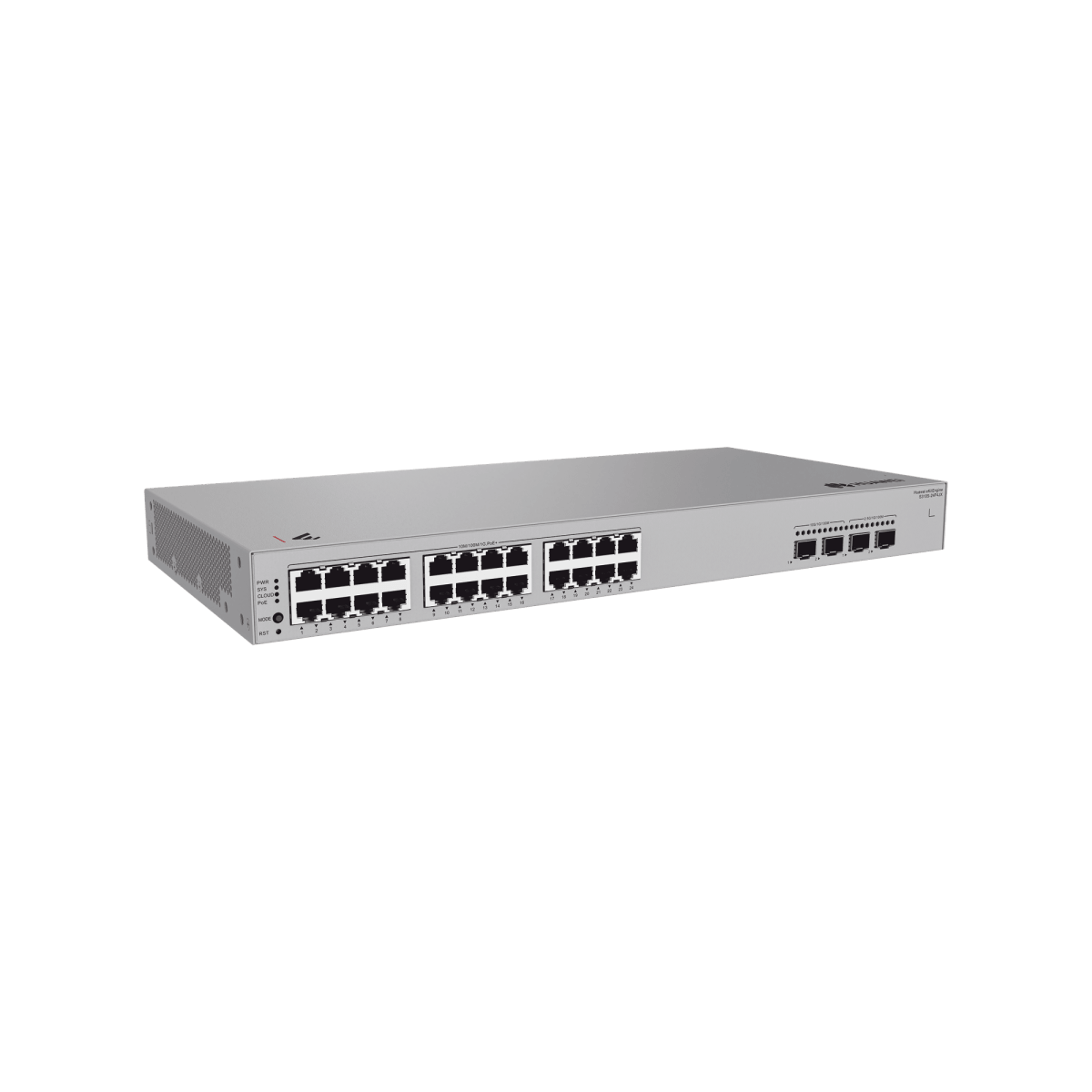 Switches PoEHUAWEIS310S-24P4JXSwitch Administrable Capa 2+ 24 Puertos PoE+ Gigabit 2 SFP 2.5G 2 SFP+ 10G 400W Huawei S310S - 24P4JX - SILYMX