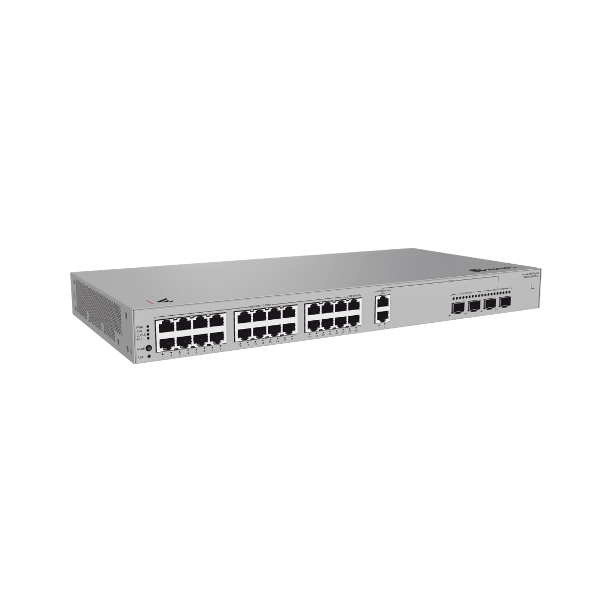 Switches PoEHUAWEIS310S-26PN4JXSwitch Administrable Capa 3 24 Puertos Gigabit PoE+ 400W 2 SFP+ 10GE iStack Nube Huawei S310S - 26PN4JX - SILYMX