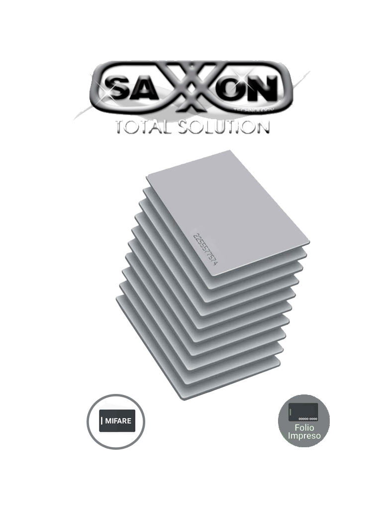 SAXXON SAXTHF01- TAG o Tarjeta De PVC UHF pasivo / Compatible con Lectoras SAXR2656 & SAXR2657 / EPC GEN2 / Folio Impreso - Imagen 1