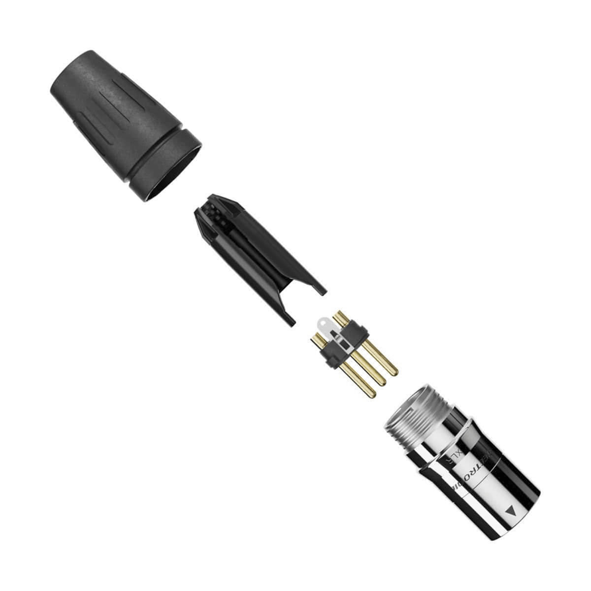 Equipos de AudioSEETRONICSCHM3Conector Macho XLR 3 Pines Acero Inoxidable Contactos Oro SEETRONIC SCHM3 - SILYMX