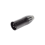 XLR conector de cable macho, carcasa enchapada en negro, contactos enchapados en plata SEETRONIC - Imagen 1