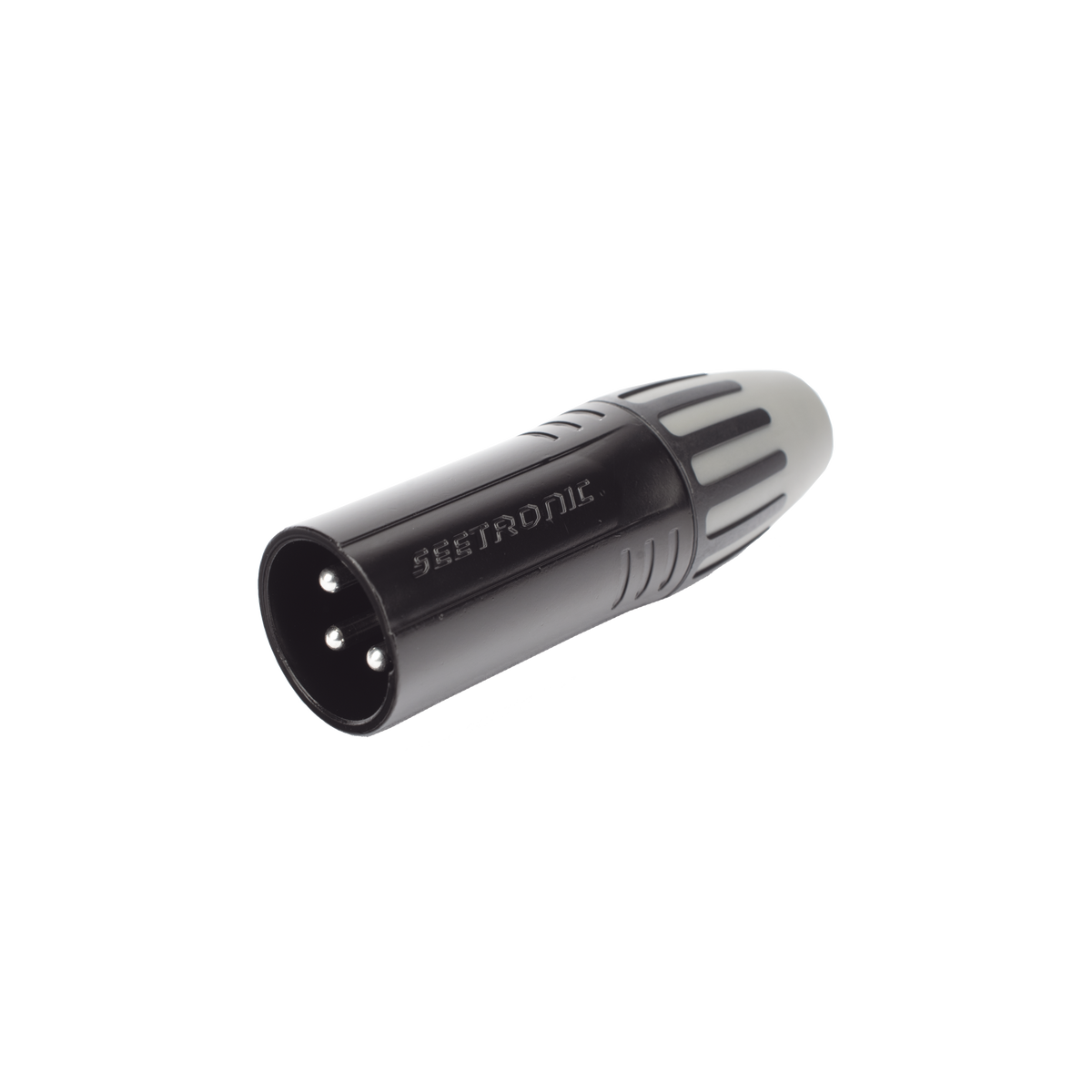XLR conector de cable macho, carcasa enchapada en negro, contactos enchapados en plata SEETRONIC - Imagen 1