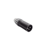 XLR conector de cable macho, carcasa enchapada en negro, contactos enchapados en plata SEETRONIC - Imagen 2