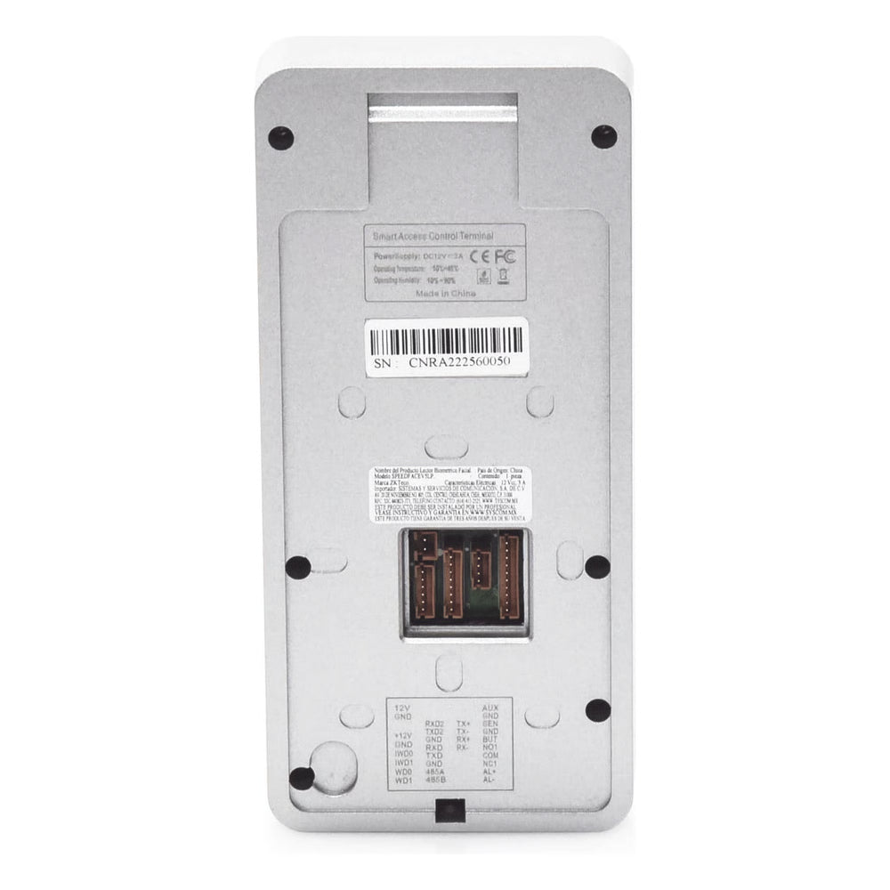 Biométrico Facial y Palma Sin Contacto Pantalla 5" 6000 Rostros Lector QR Huella ZKTeco SPEEDFACEV5LPM