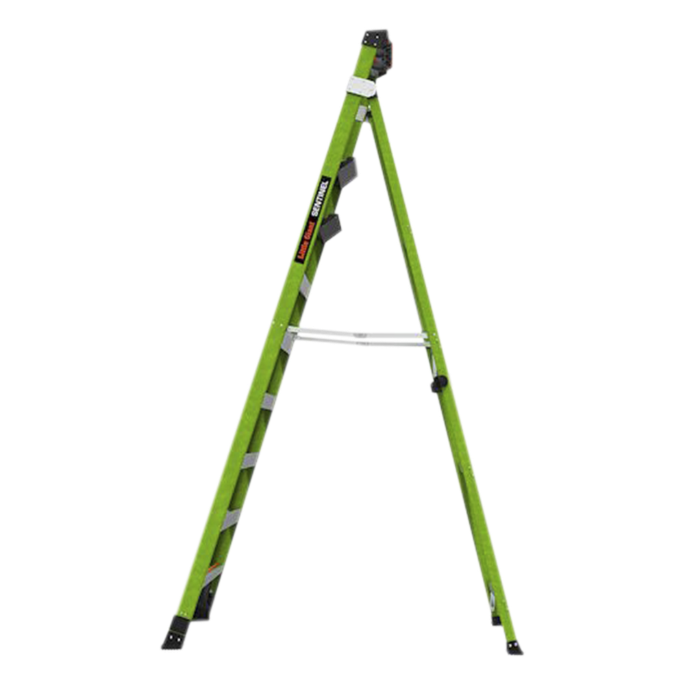 Escalera de 3.05 m Capacidad máxima de 170 Kg, inclinada, de fibra de vidrio con almohadilla de pared giratoria. Little Giant Ladder Systems - Imagen 2