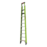 Escalera de 3.65 m Capacidad máxima de 170 Kg, inclinada, de fibra de vidrio con almohadilla de pared giratoria. Little Giant Ladder Systems - Imagen 1