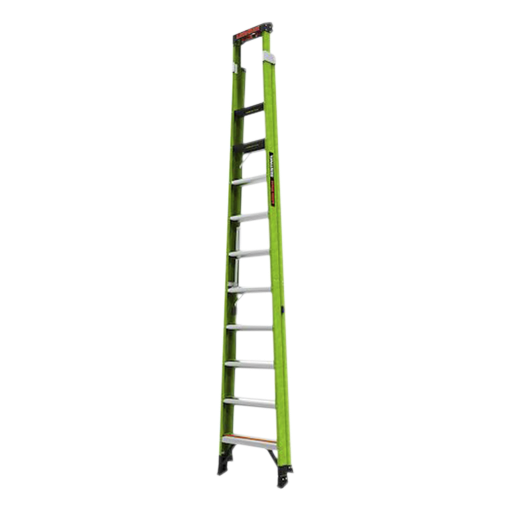 Escalera de 3.65 m Capacidad máxima de 170 Kg, inclinada, de fibra de vidrio con almohadilla de pared giratoria. Little Giant Ladder Systems - Imagen 1