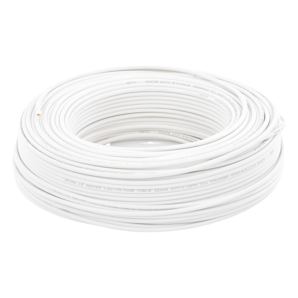 Cable para Alarma 4x22 AWG CCA 100m (328ft) Retardante a la Llama Blanco SFIRE SF-22-04-LE/100M - Imagen 2
