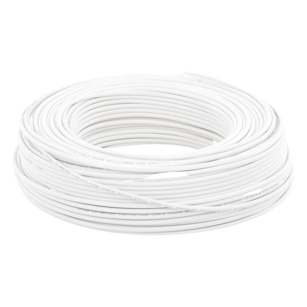 Cable para Alarma 4x22 AWG CCA 100m (328ft) Retardante a la Llama Blanco SFIRE SF-22-04-LE/100M - Imagen 3
