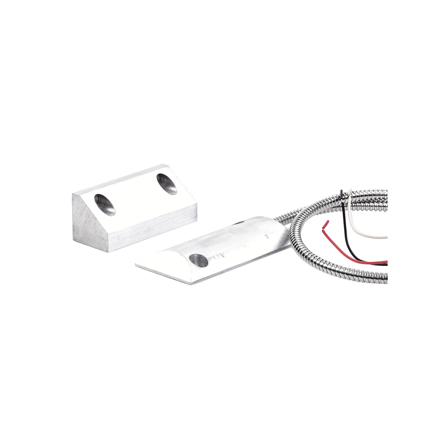 Contacto Magnético para Piso, Salida Dual NC/NA, GAP 75mm, Cubierta de Aluminio con 55cm de Cable Blindado SFIRE - Imagen 2