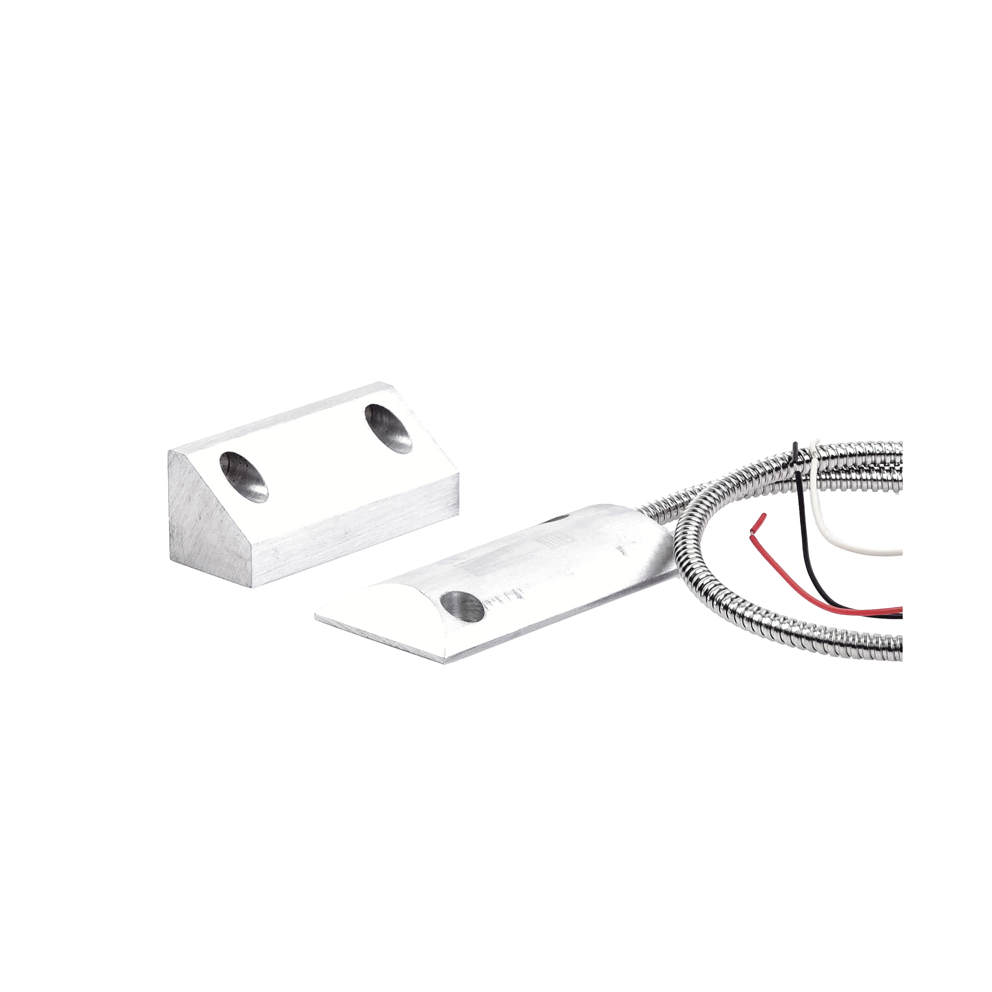 Contacto Magnético para Piso, Salida Dual NC/NA, GAP 75mm, Cubierta de Aluminio con 55cm de Cable Blindado SFIRE - Imagen 2