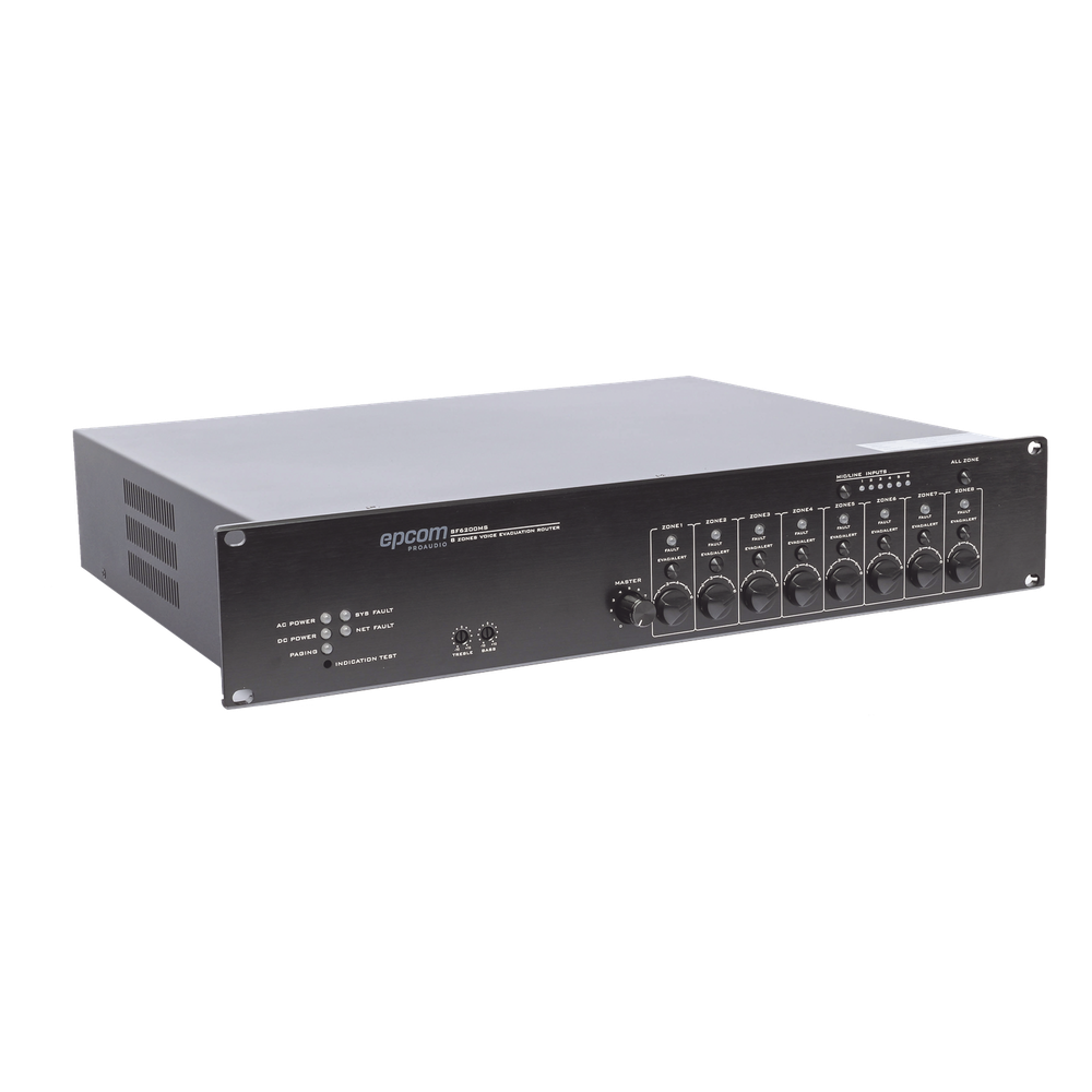 Controlador de Extensión de Evacuación de Voz - 8 Zonas, 500W, Soporta Máx. 19 SF6200MS en Cascada EPCOM PROAUDIO - Imagen 3