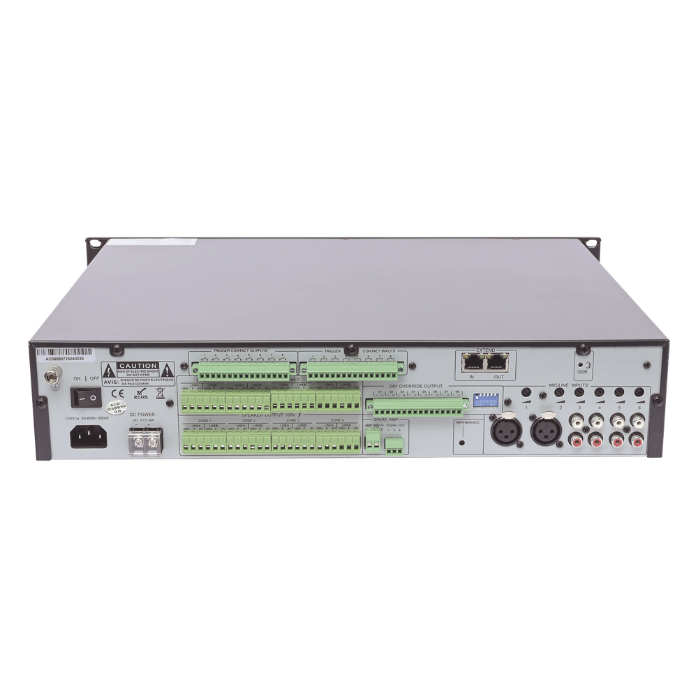 Controlador de Extensión de Evacuación de Voz - 8 Zonas, 500W, Soporta Máx. 19 SF6200MS en Cascada EPCOM PROAUDIO - Imagen 4
