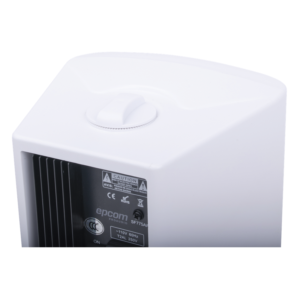 Altavoces de Montaje en Pared Activo 5"+1.5"/ RMS 20W@8ohms y Pasivo 20W/ Material ABS/ Reja Metálica/ Bracket de Metal/ Color Blanco EPCOM PROAUDIO - Imagen 4
