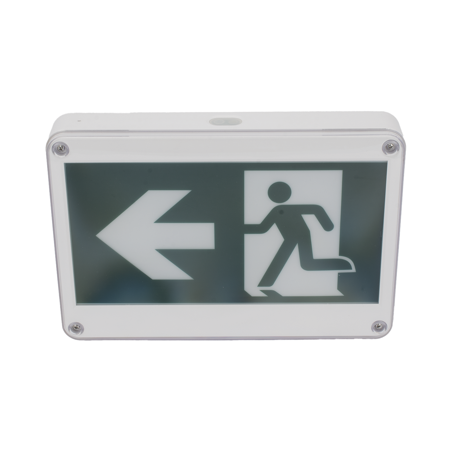 Letrero EXTERIOR de Señalización salida "Hombre Corriendo"/ Alto brillo / Uso en pared, lateral o techo / Batería de Respaldo Incluida con hasta 120 minutos de duración SFIRE - Imagen 2