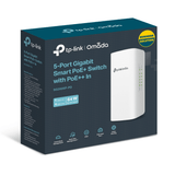 Switches PoETP - LINKSG2005PPDSwitch PoE Exterior 5 Puertos Gigabit 1 PoE++ IN 4 PoE+ OUT 62W IP65 Omada TP - LINK SG2005PPD - SILYMX
