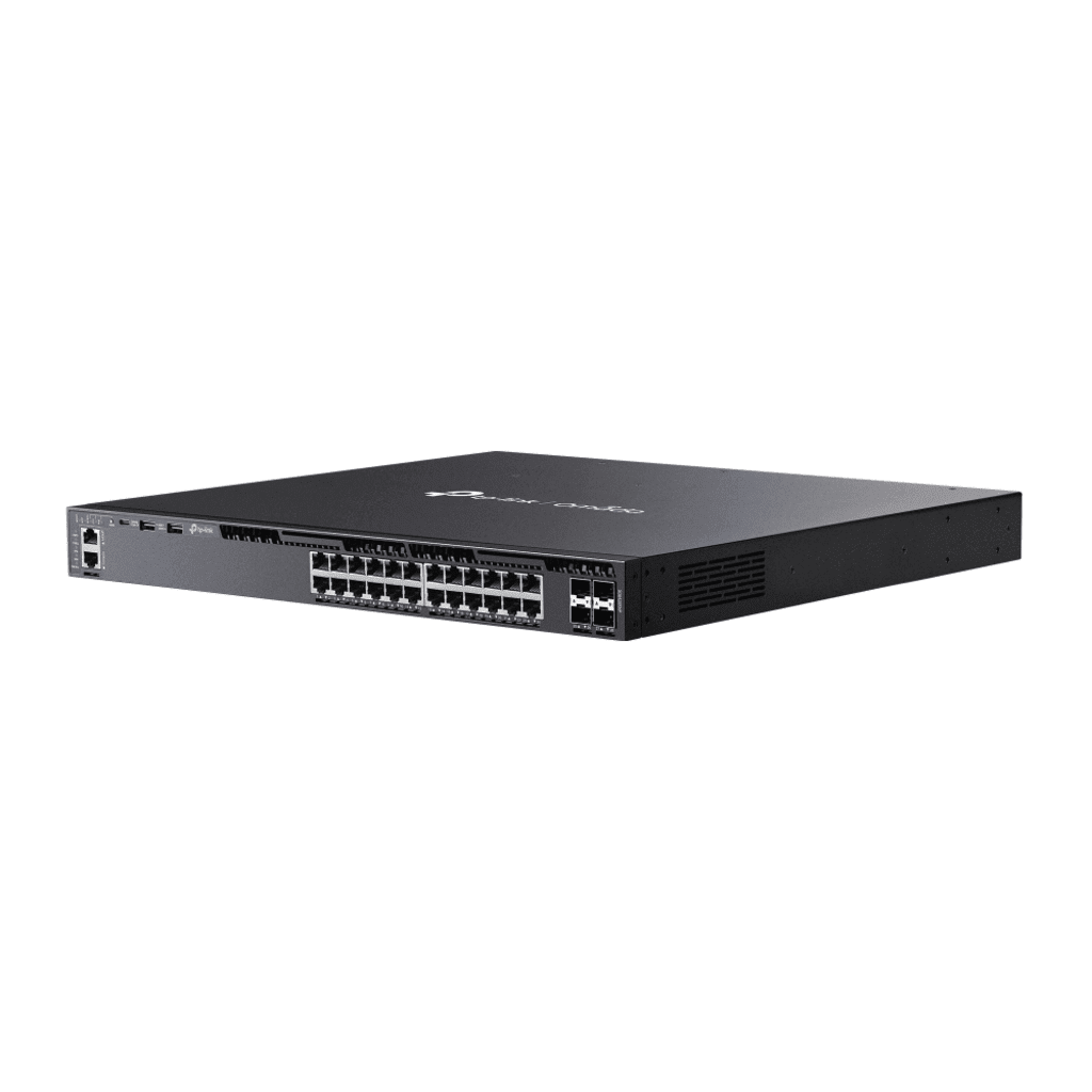 Switches PoETP - LINKSG6428XHPSwitch Administrable Capa 3 24 Puertos Gigabit PoE+ 720W 4 SFP+ 10G SDN Omada TP - LINK SG6428XHP - SILYMX