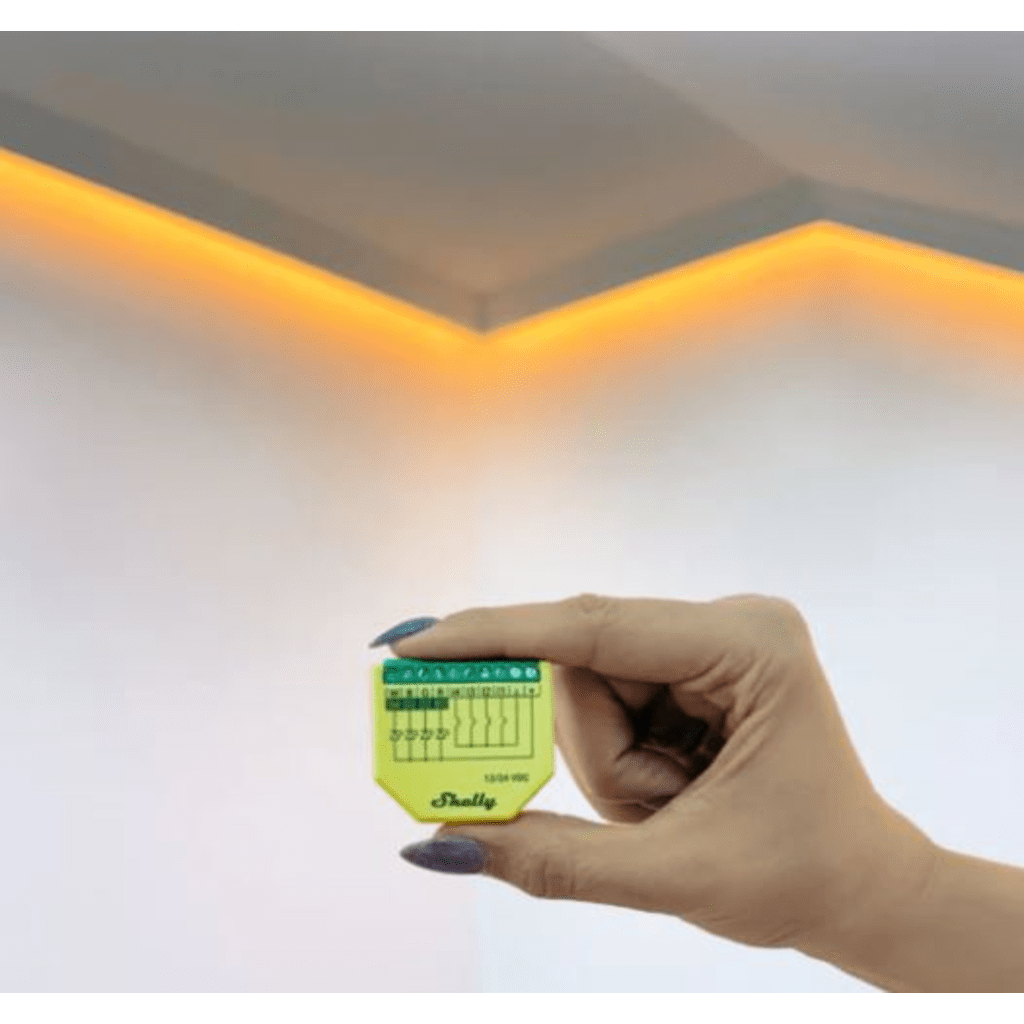 Controlador inteligente inalámbrico WIFI para tiras LED RGB, RGBW/ Nube P2P / Medición de consumo/ Soporta Google y Alexa / 12A SHELLY - Imagen 1