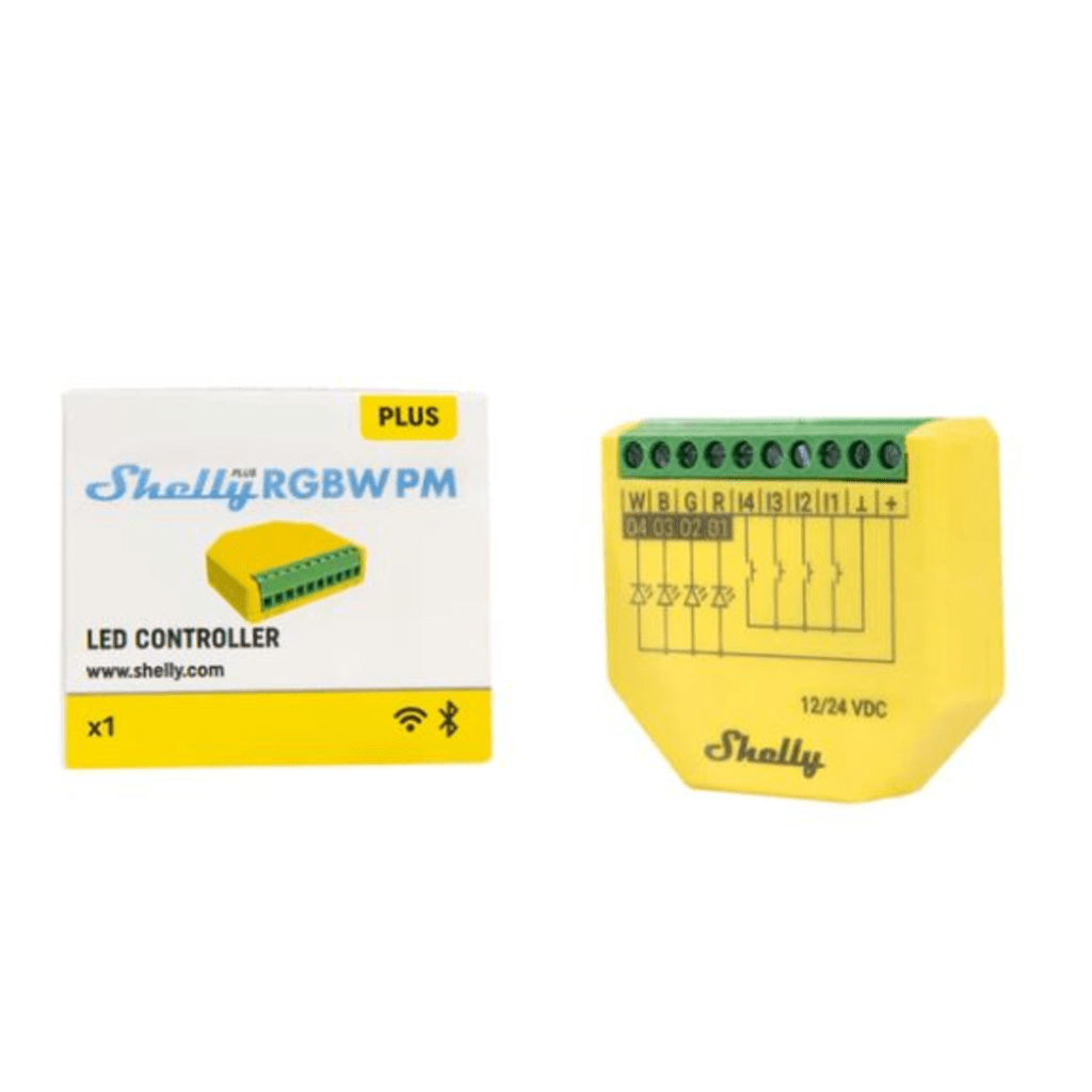 Controlador inteligente inalámbrico WIFI para tiras LED RGB, RGBW/ Nube P2P / Medición de consumo/ Soporta Google y Alexa / 12A SHELLY - Imagen 3