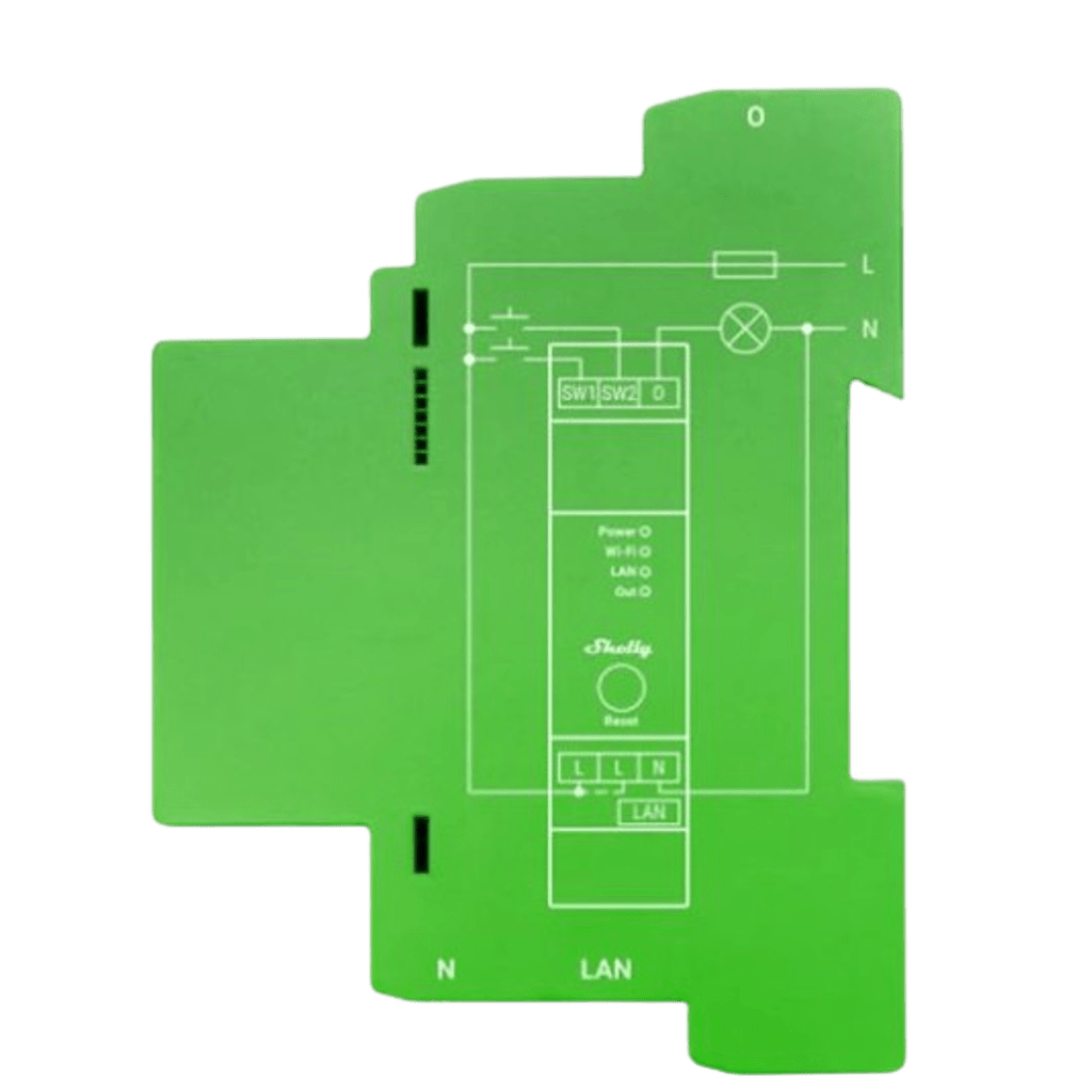 Relevador / Contacto Seco / Interruptor WIFI/ Industrial y residencial inteligente / Hasta 16A / Soporta Google y Alexa / Nube P2P y control Local / 1 canal y puerto ethernet SHELLY - Imagen 1