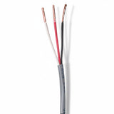 SILYMX 3-conductor 18 AWG CMR riser cable, grey PVC jacket, for security and sound systems.