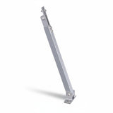 SILYMX adjustable rear bracket for Nxt-Rail solar systems, 10-20° tilt, made of silver aluminum.