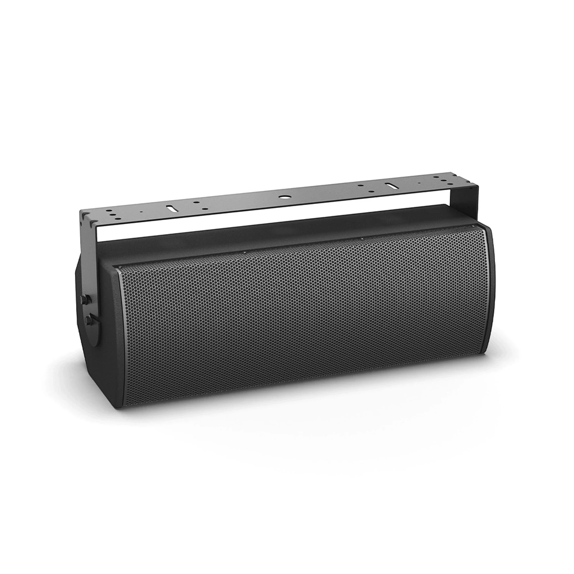 SILYMX ArenaMatch Utility black outdoor wall-mounted speaker with dual 8-inch drivers and metal mounting bracket