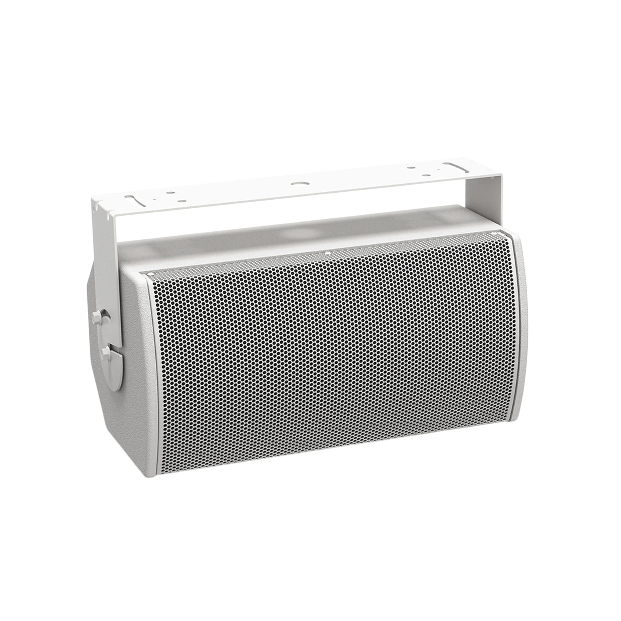 SILYMX ArenaMatch Utility white two-way outdoor wall-mounted speaker with metal grille and adjustable bracket