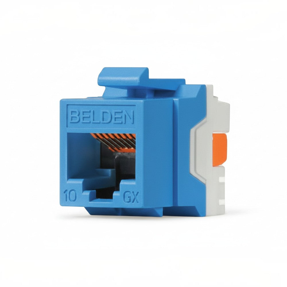 SILYMX Belden Cat6A RJ-45 blue network jack connector for structured cabling systems