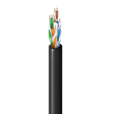 SILYMX black Cat6 UTP network cable with 4 twisted pairs of solid copper conductors, AWG 23, for Gigabit Ethernet.