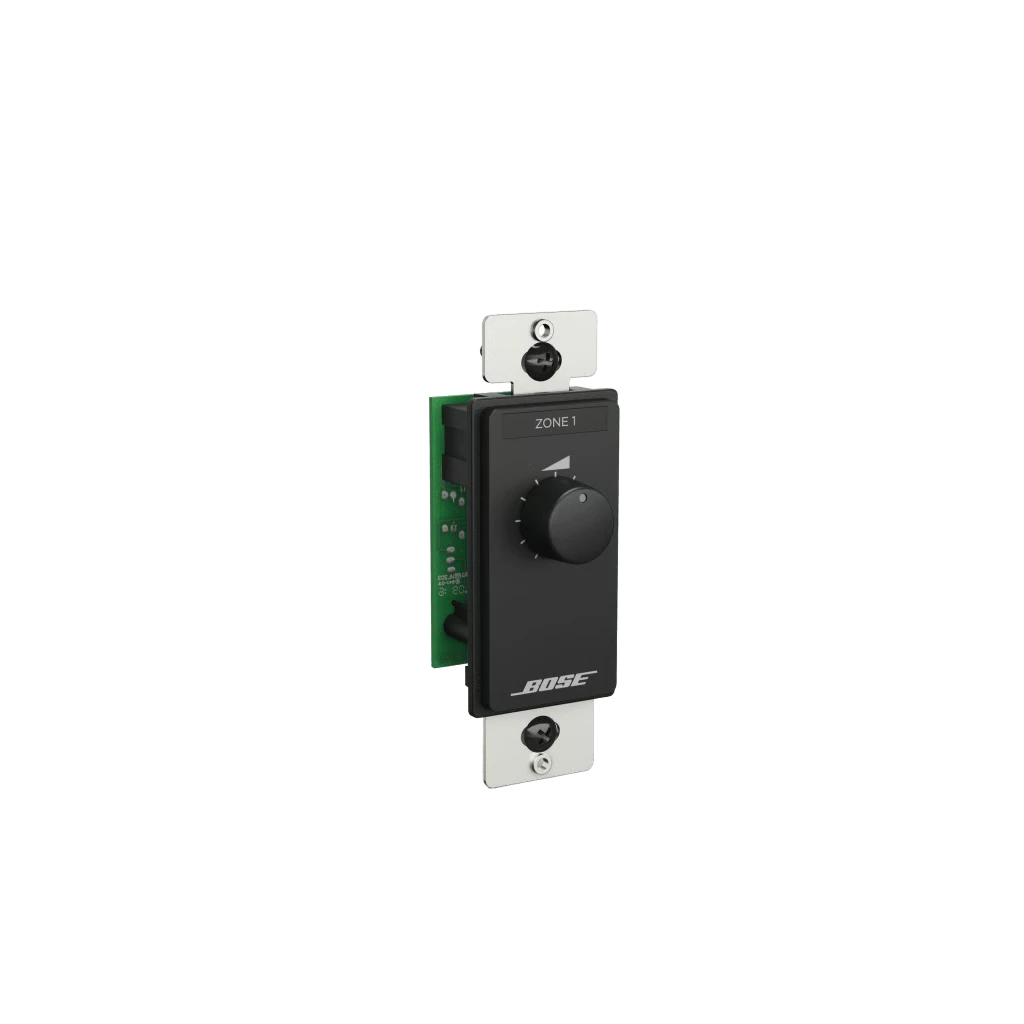 SILYMX black single-zone volume controller for Bose Freespace and Controlspace systems with rotary knob