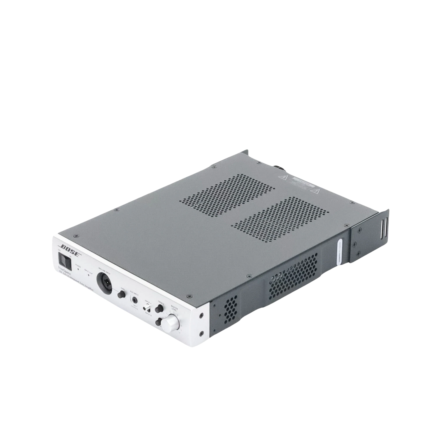 SILYMX Bose FreeSpace integrated zone amplifier with 2x50W low impedance output in a compact grey metal chassis.