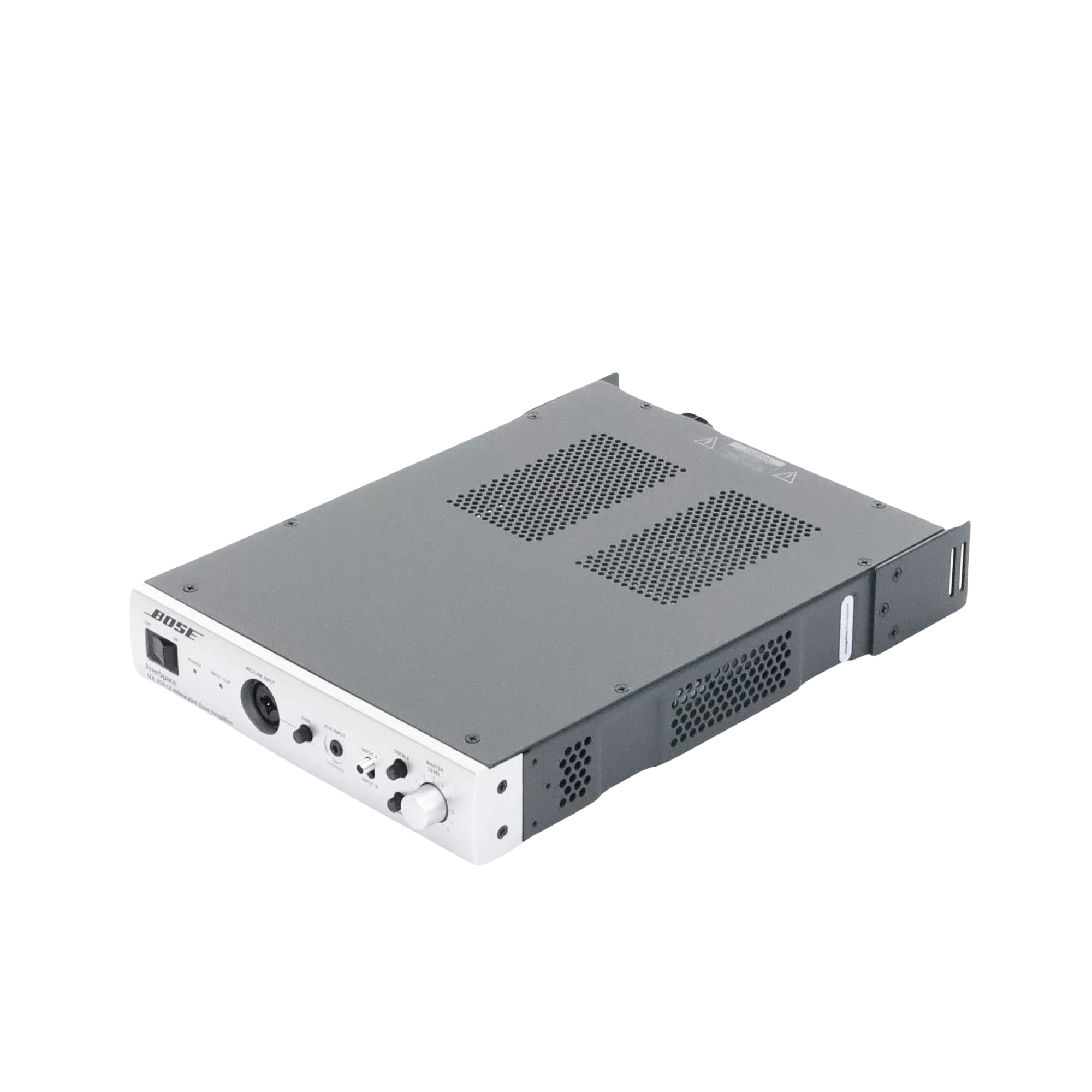 SILYMX Bose FreeSpace integrated zone amplifier with 2x50W low impedance output in a compact grey metal chassis.