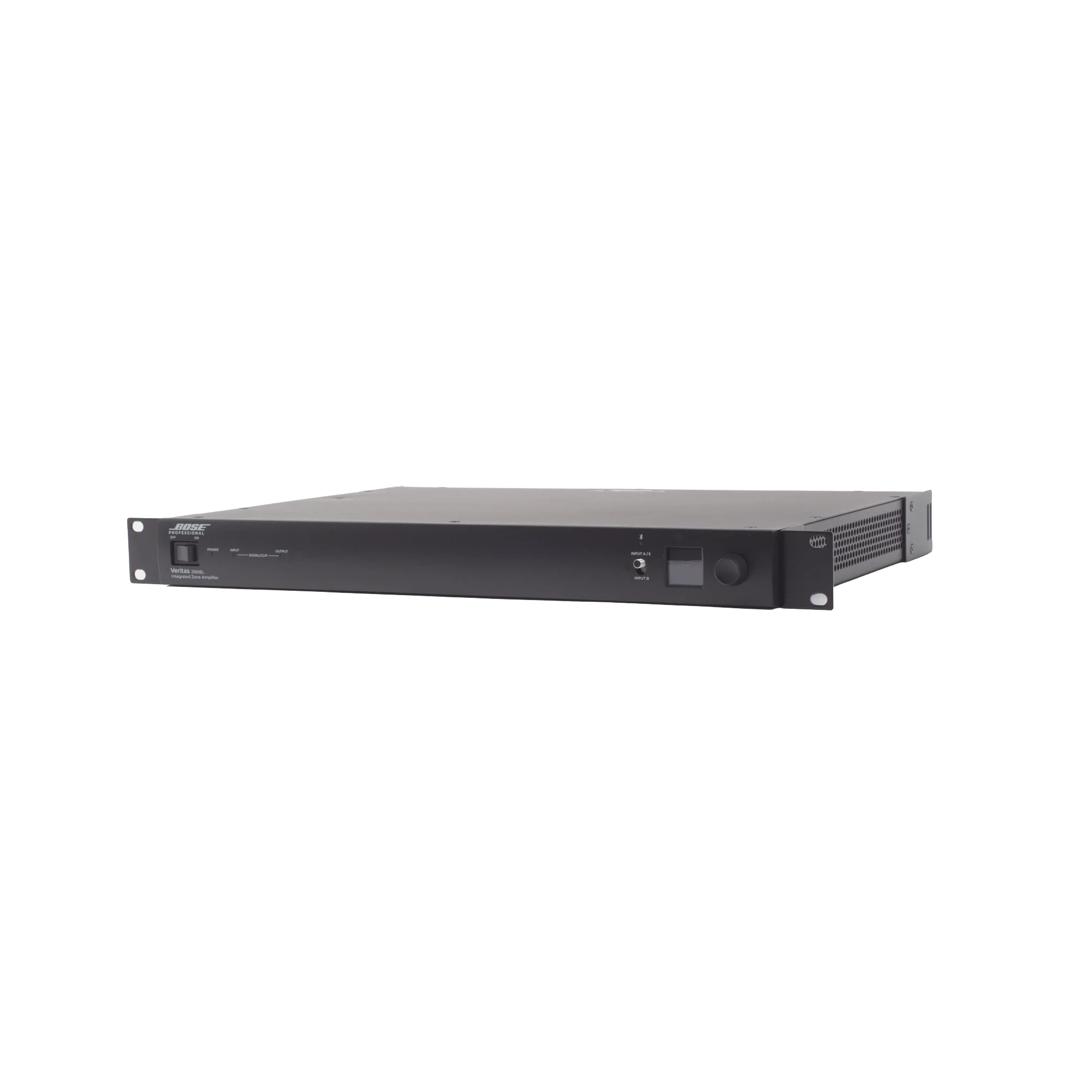 SILYMX Bose Professional Veritas amplifier with 2x160W output, Bluetooth 5.0, and advanced DSP in a black rack mount