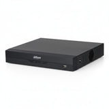 SILYMX DAHUA XVR5104HS-4KL-I3 4K 4-channel DVR with WizSense technology, facial recognition, and perimeter protection. Black metal casing.