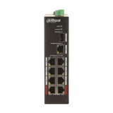 SILYMX Dahua 8-port PoE Fast Ethernet switch with SFP and RJ45 uplink ports for IP surveillance and network connectivity