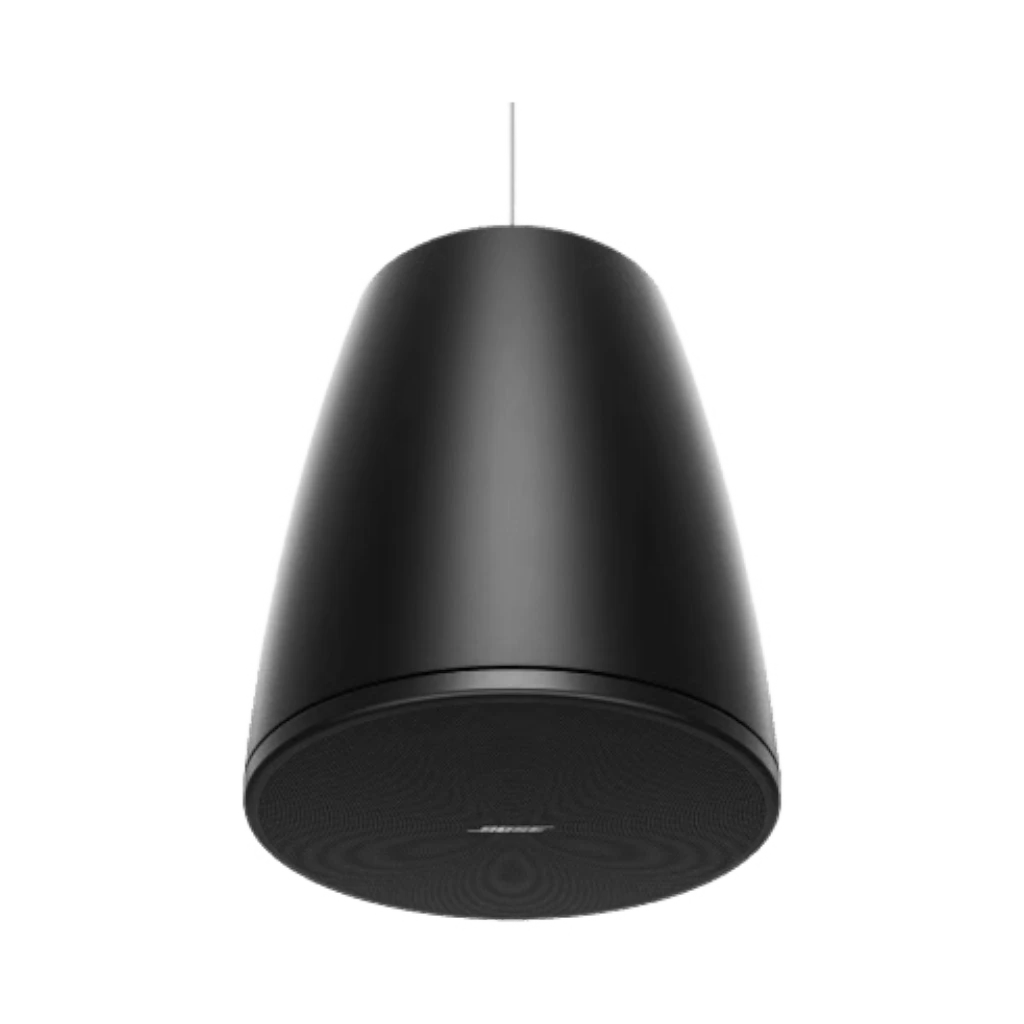 SILYMX DesignMax 6-inch black pendant speaker for outdoor use with 70/100V and 8ohms capability.