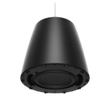 SILYMX Designmax 10-inch black pendant subwoofer for commercial audio installations