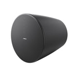SILYMX Designmax 10-inch black pendant subwoofer with a sleek cylindrical design for professional audio installations