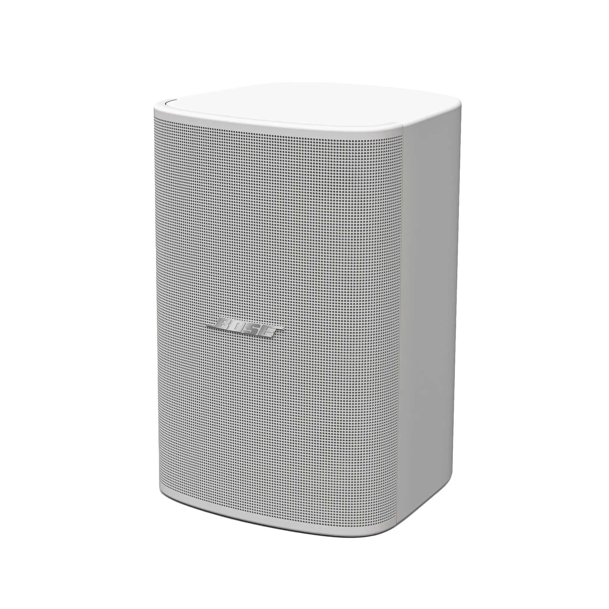 SILYMX DesignMax 6.5-inch white wall-mounted outdoor speaker with a sleek, modern design and front grille.