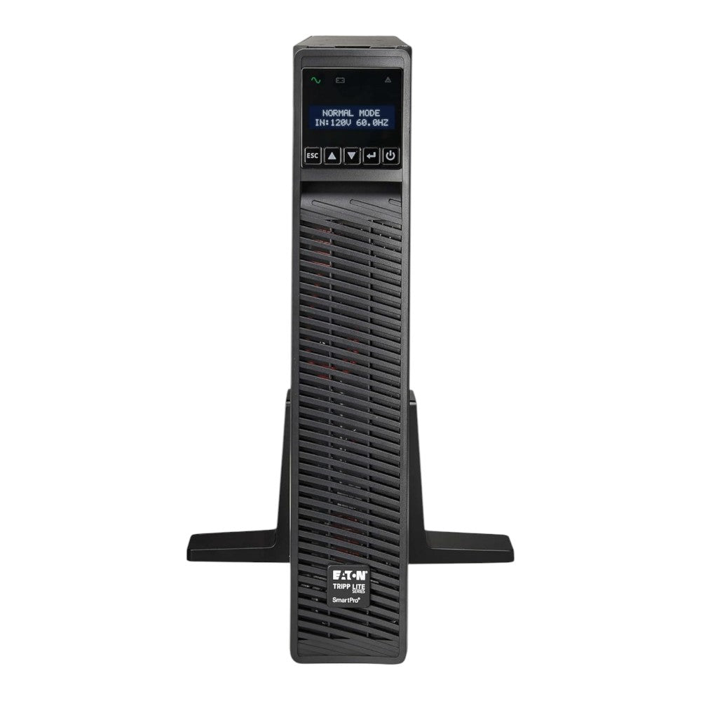 SILYMX black Eaton Tripp Lite SmartPro 3000VA 3000W interactive UPS with LCD screen, USB, and DB9 ports.
