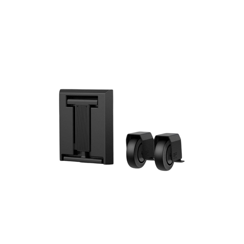 SILYMX EcoFlow Glacier portable fridge transport kit with two black wheels and a detachable handle for outdoor use.