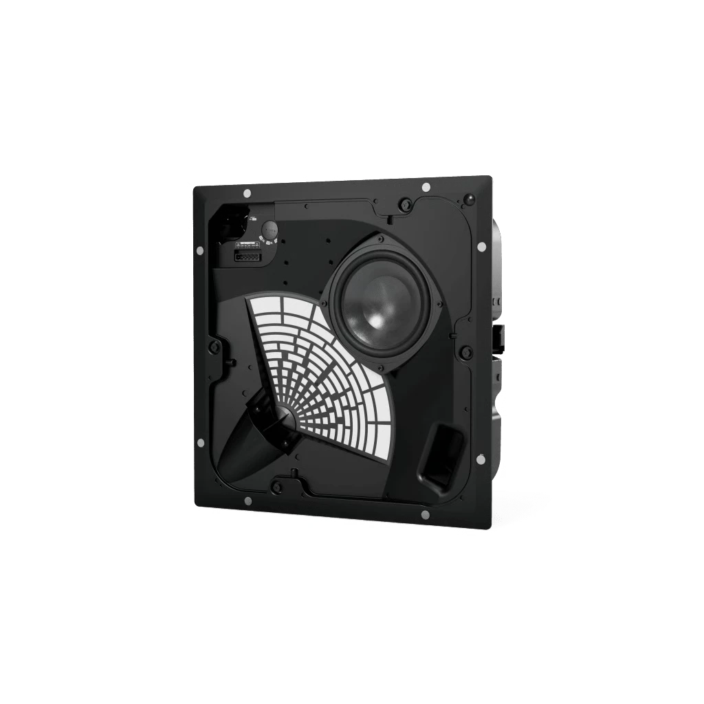 SILYMX EdgeMax directional ceiling speaker with PhaseGuide technology and 90-degree coverage in black finish.
