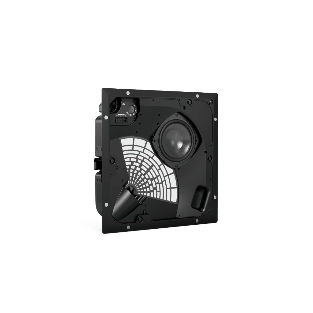 SILYMX EdgeMax directional ceiling speaker with PhaseGuide technology and 90-degree coverage in black finish.