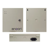 SILYMX Enson PSB-1209 9-channel CCTV power supply box with key lock, 12V 10A output, and metal casing.