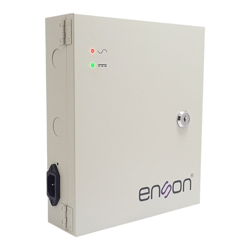 SILYMX Enson PSB-1209 12V 10A 9-channel CCTV power supply box with key lock and status indicator lights