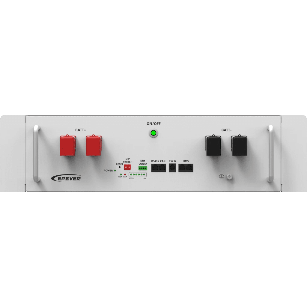 BateriasEPEVERLFP100EP51.2V2Bateria Litio LiFePO4 51.2V 5.12kWh 100Ah 4U Rack BMS 6000 Ciclos EPEVER LFP100EP51.2V2 - SILYMX